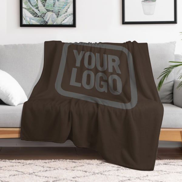Custom Brown Dark Gray Blanket