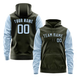 Custom Olive Light Blue Hoodie 0202080802B31708