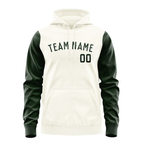 Custom Cream Dark Green Hoodie 0303060603B31806