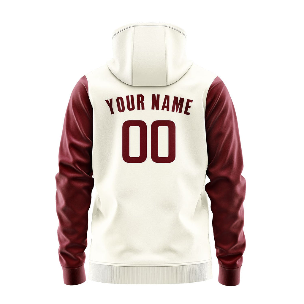 Custom Cream Crimson Red Hoodie 0303151503B31815