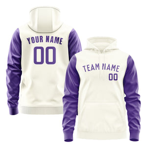 Custom Cream Light Purple Hoodie 0303232303B31823