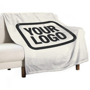 Custom Beige Black Blanket