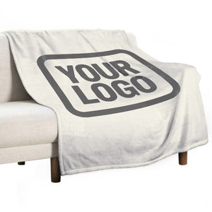 Custom Beige Dark Gray Blanket
