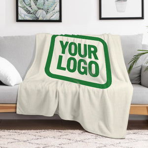 Custom Beige Emerald Green Blanket