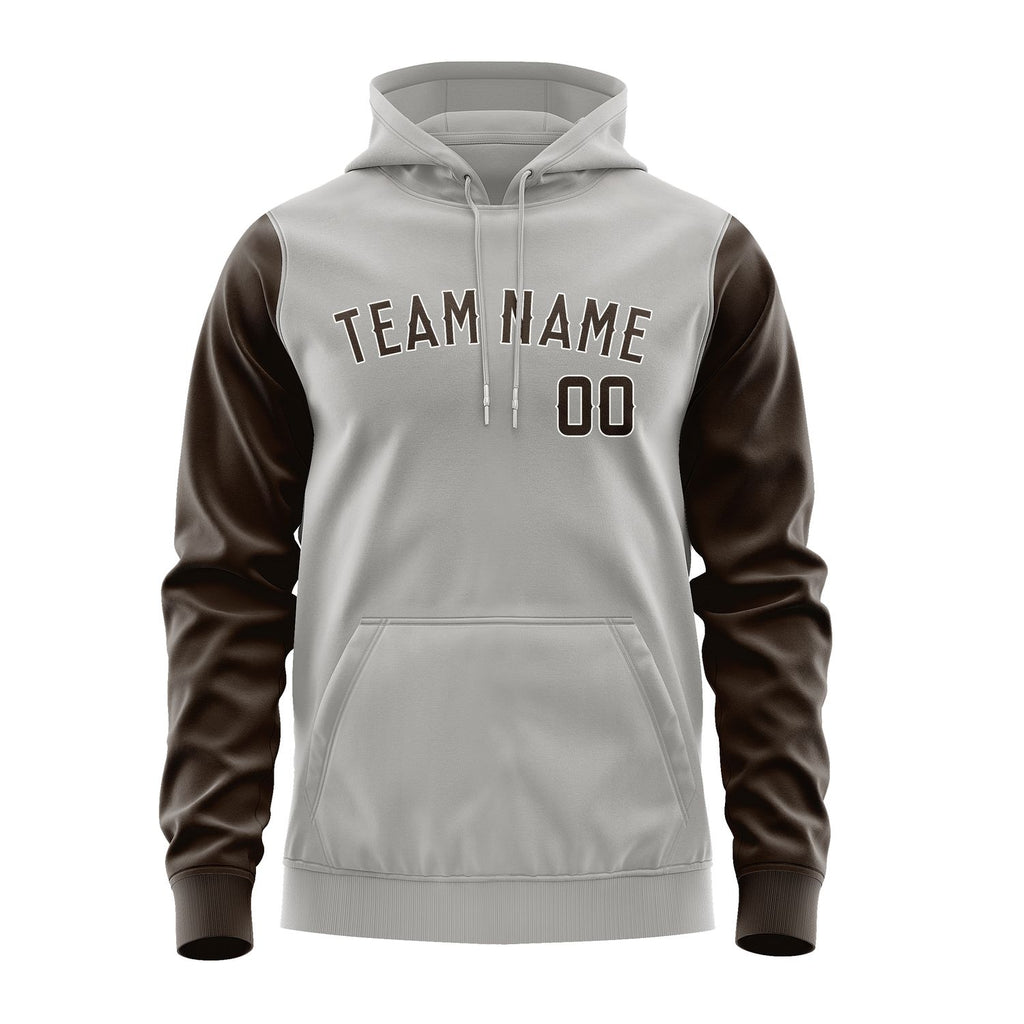 Custom Gray Brown Hoodie 0404010104B31801