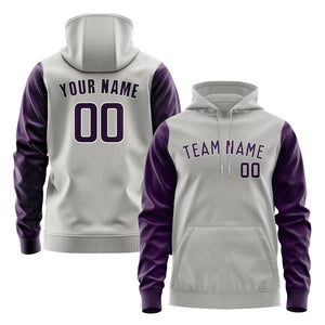 Custom Gray Purple Hoodie 0404070704B31807