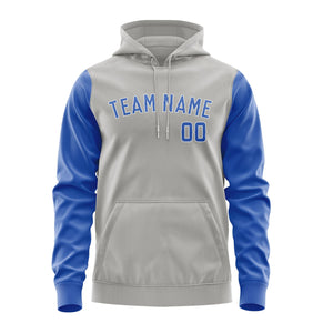 Custom Gray Sky Blue Hoodie 0404090904B31809