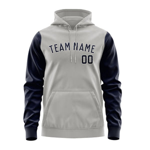 Custom Gray Navy Hoodie 0404111104B31811