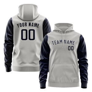Custom Gray Navy Hoodie 0404111104B31811