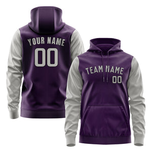 Custom Purple Gray Hoodie 0707040407B31704
