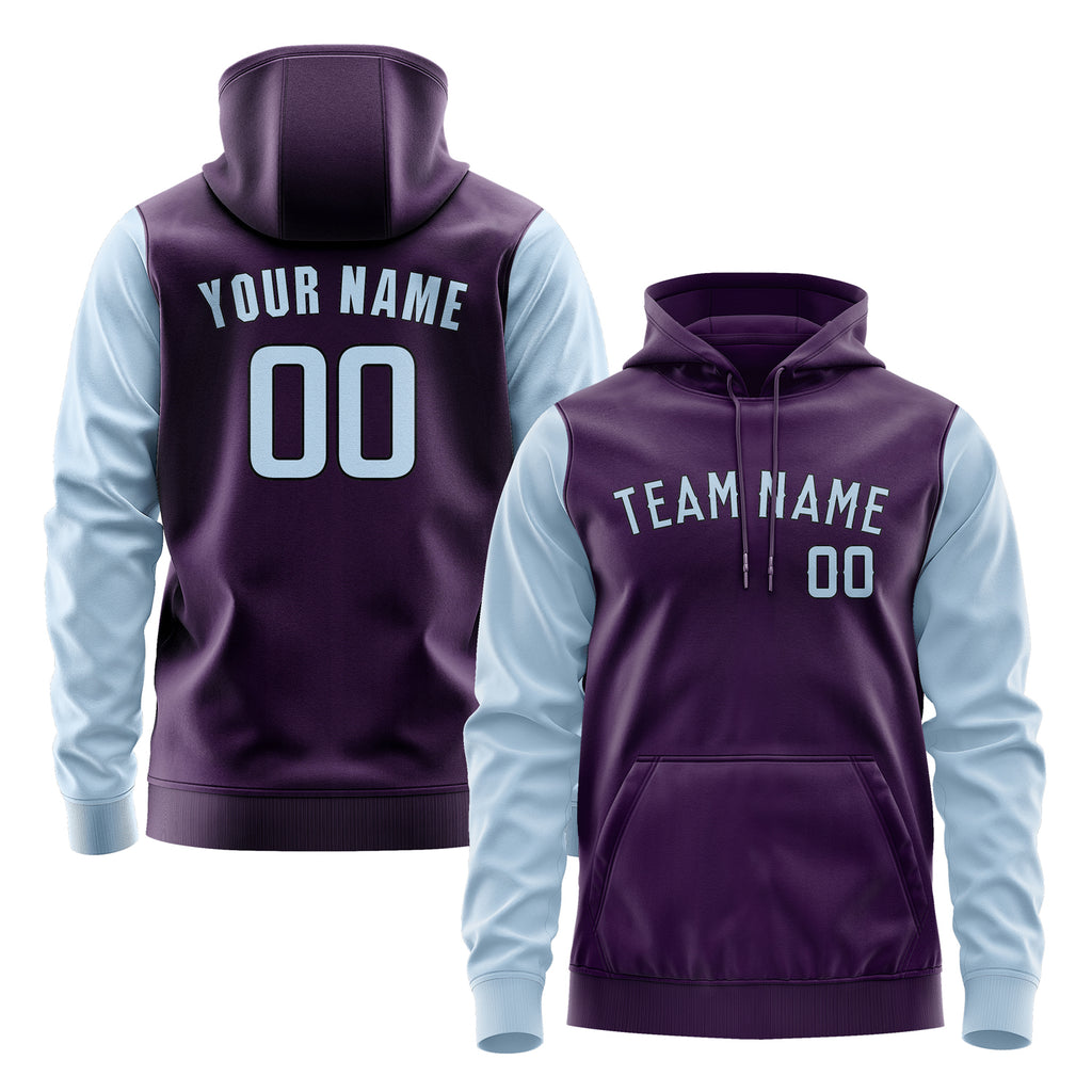 Custom Purple Light Blue Hoodie 0707080807B31708
