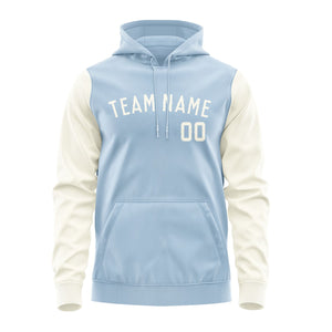 Custom Light Blue Cream Hoodie 0808030308B31803