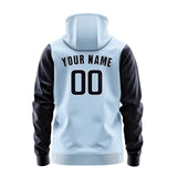 Custom Light Blue Navy Hoodie 0808111108B31811