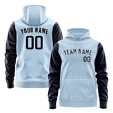 Custom Light Blue Navy Hoodie