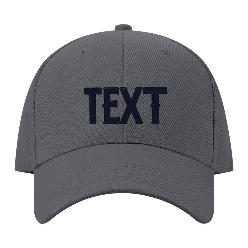 Custom Dark Grey Pale Peach Hat 08B21711