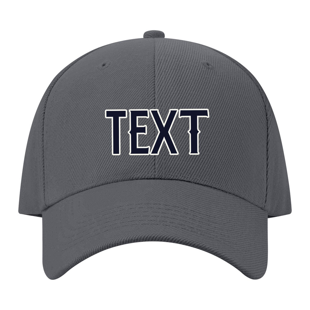 Custom Dark Grey Pale Peach Hat 08B21811