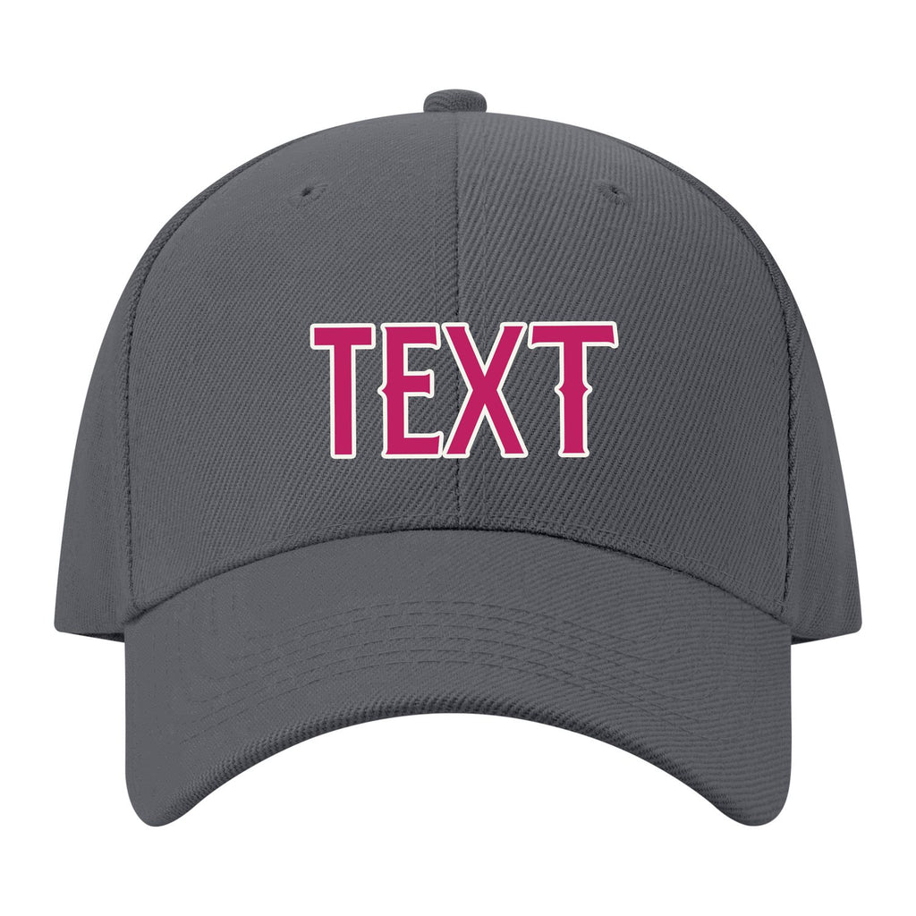 Custom Dark Grey Light Pink Hat 08B21813