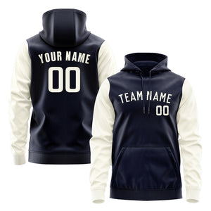 Custom Navy Cream Hoodie 1111030311B31703