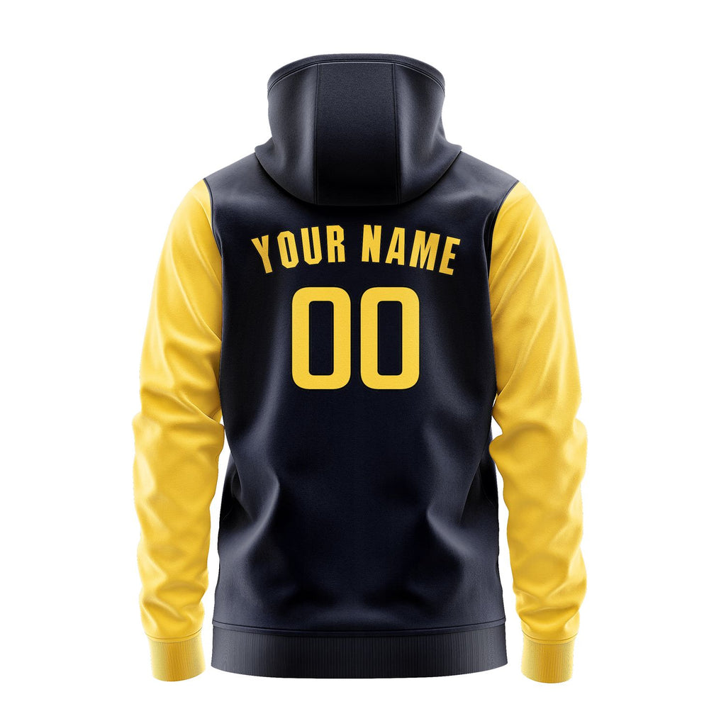 Custom Navy Gold Hoodie 1111303011B31730