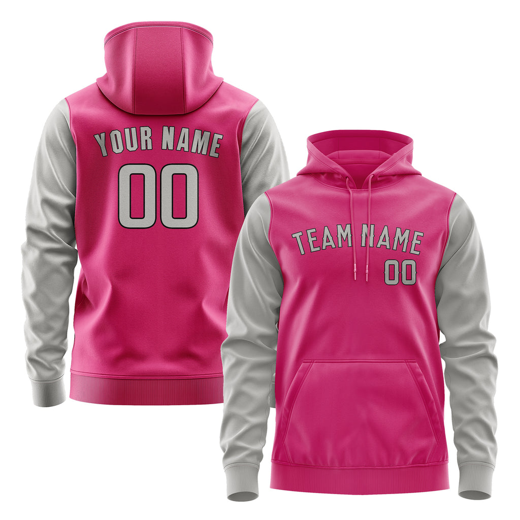 Custom Pink Gray Hoodie 1313040413B31704