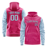 Custom Pink Light Blue Hoodie