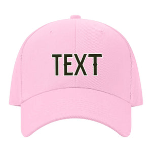 Custom Light Pink White Hat 13B21802