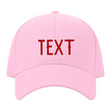 Custom Light Pink Crimson Red Hat
