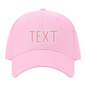 Custom Light Pink Light Emerald Green Hat 13B21821