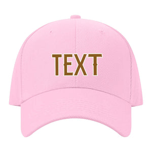 Custom Light Pink Dark Green Hat 13B21822