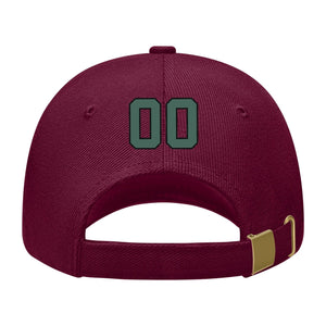 Custom Crimson Red Slate Gray Hat 14B21727