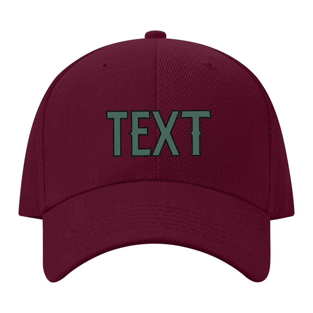 Custom Crimson Red Slate Gray Hat 14B21727