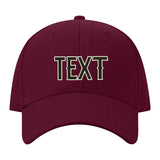 Custom Crimson Red White Hat