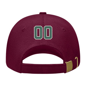 Custom Crimson Red Slate Gray Hat 14B21827