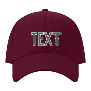 Custom Crimson Red Slate Gray Hat 14B21827
