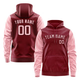 Custom Crimson Red Light Pink Hoodie 1515212115B31721