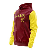 Custom Crimson Red Light Yellow Hoodie 1515262615B31726