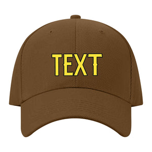 Custom Khaki Light Coral Red Hat 15B21726