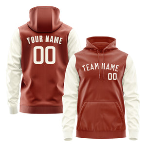 Custom Coral Red Cream Hoodie 1616030316B31803