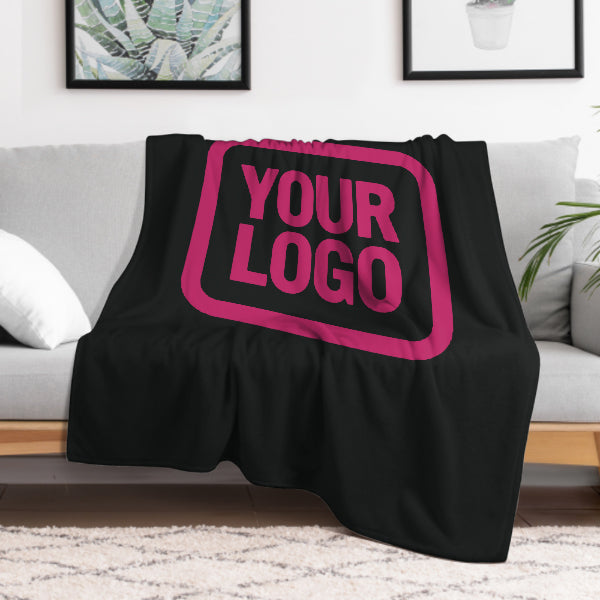 Custom Black Pink Blanket