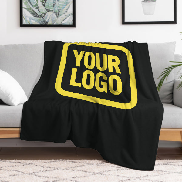 Custom Black Pale Yellow Blanket