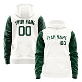 Custom White Green Hoodie