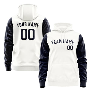 Custom White Navy Hoodie 1818111118B31811