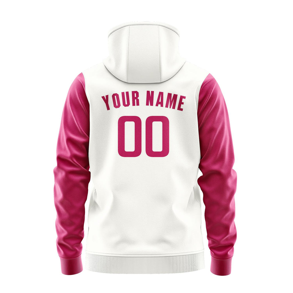Custom White Pink Hoodie 1818131318B31813
