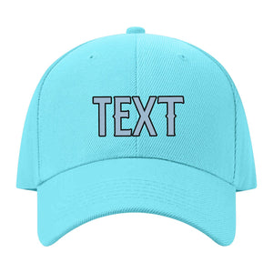Custom Pale Ice Blue Dark Grey Hat 18B21708