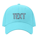 Custom Pale Ice Blue Dark Grey Hat