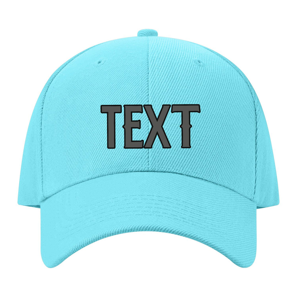 Custom Pale Ice Blue Orange Hat 18B21720