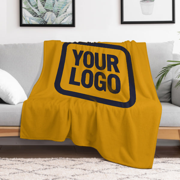 Custom Yellow Steel Blue Blanket