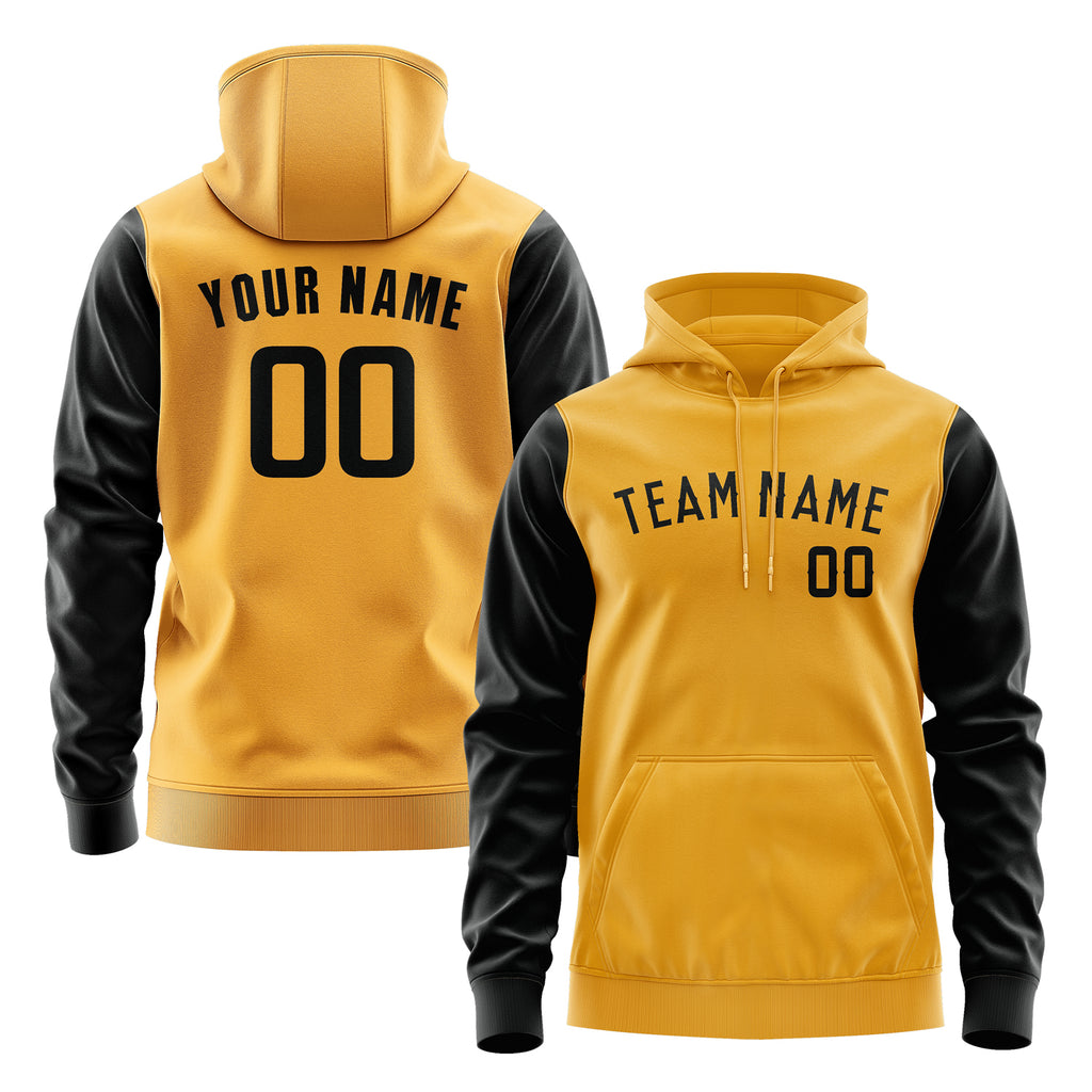 Custom Yellow Black Hoodie 1919171719B31717