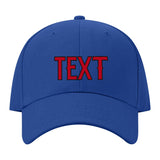 Custom Sky Blue Crimson Red Hat