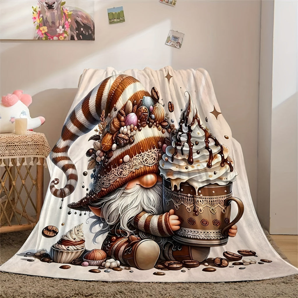 Blanket for Coffee Lovers Gifts - Warm Up with a Cup of Joy - From Family, Birthday, Christmas, Everyday Encouragement, Cozy Theme Blanket